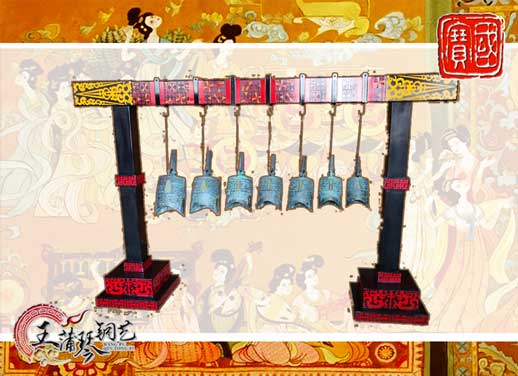 7件編鐘，觀賞裝飾編鐘，可發(fā)音編鐘
